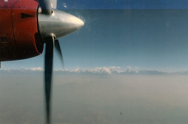 erster Blick auf den Himalaya