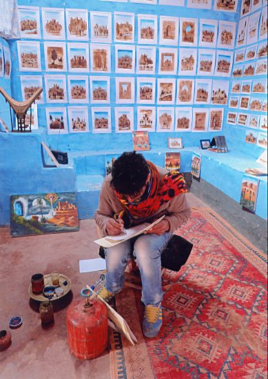 ... mit Safran W&uuml;stenbilder malen ...