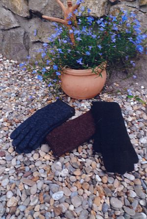 gewalkte Fingerhandschuhe