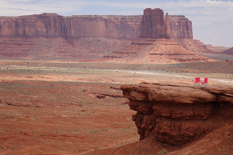 unsere Stühle auf dem John Wayne Point